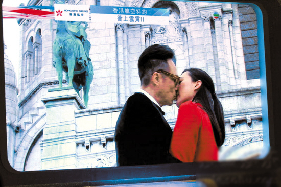 吴镇宇与陈法拉以一吻画下完美结局