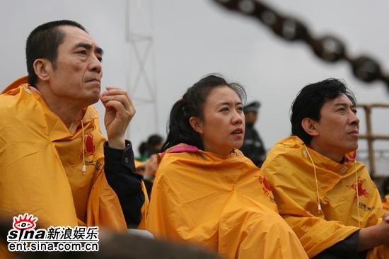 左起:张艺谋,王潮歌,樊跃(新浪娱乐资料图片)