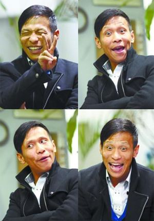 宋小宝表情多变，堪称“表情帝”。记者 纪力元 摄 