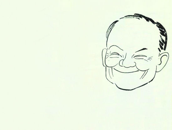 杨华生速写，由“三毛之父”张乐平所作，纪念其艺术生涯60周年。