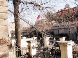 位于天津五大道之一重庆道上的庆王府拍摄现场