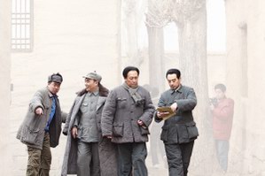 西柏坡会议入场的拍摄现场