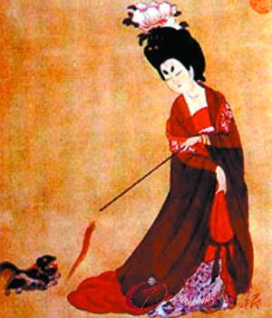 唐代画家周昉《簪花仕女图》（局部）