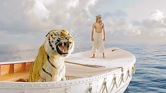 在《少年派的奇幻漂流》中，一人一虎是主角