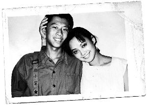 ▲《阳光灿烂的日子》主演夏雨（左）与宁静。