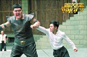 姜宝成扮演的“狱霸金刚”身高2.1米，释延能与他对打都是真打。