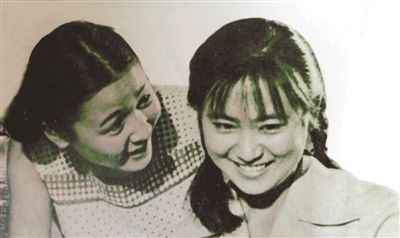 袁牧女在校期间拍摄的教学片《端盘子的姑娘》（右）。