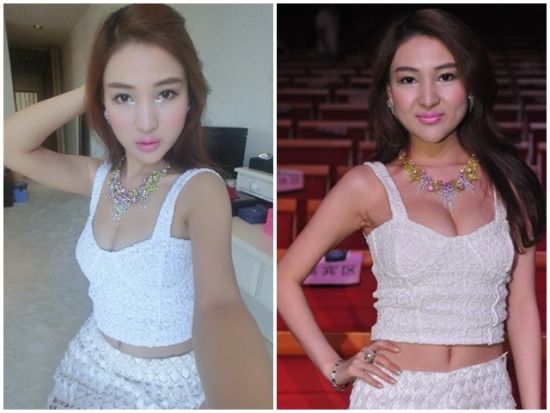 炫富女郭美美网络自拍照与现实照对比