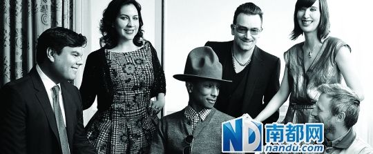 几位原创歌曲提名者为Billboard拍合照