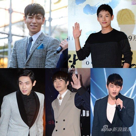 左上起顺时针方向：TOP、林时完、徐仁国、俊昊、李准
