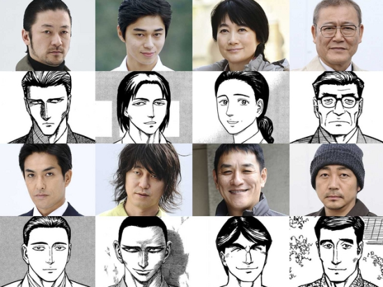 浅野忠信、国村隼、大森南朋、北村一辉、东出昌大、余贵美子、新井浩文等与漫画原型