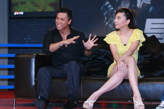 图文:《导火线》首映发布会--甄子丹和汪圆圆