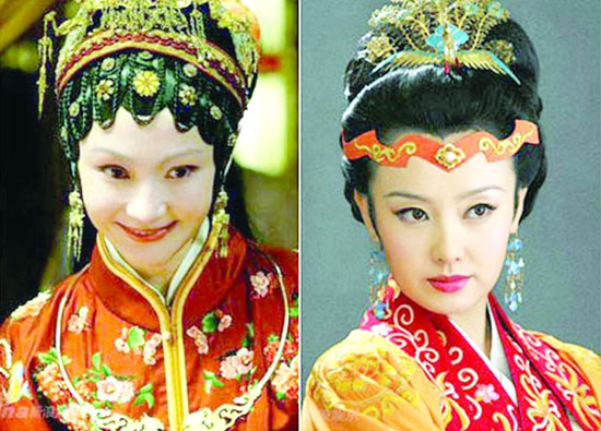 新旧红楼妆容对比