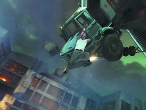 58岁的布鲁斯·威利斯继续上演高难动作。 CFP供图