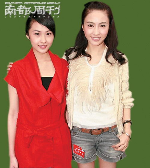 先前，黎姿（右）和其“私生女”公开露面。