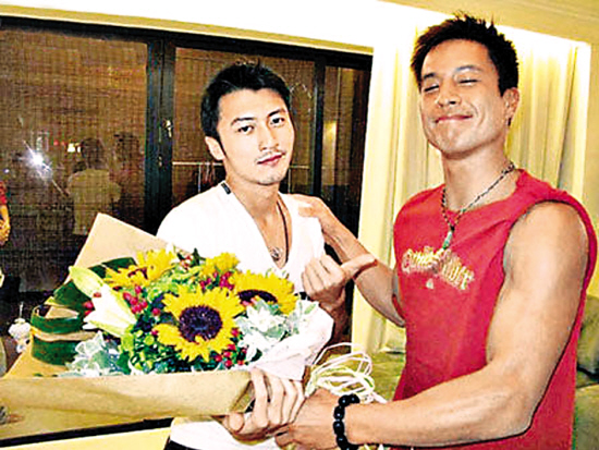 安志杰（右）与谢霆锋是老朋友