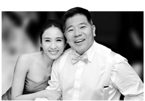 黎姿与丈夫马廷强合影照片