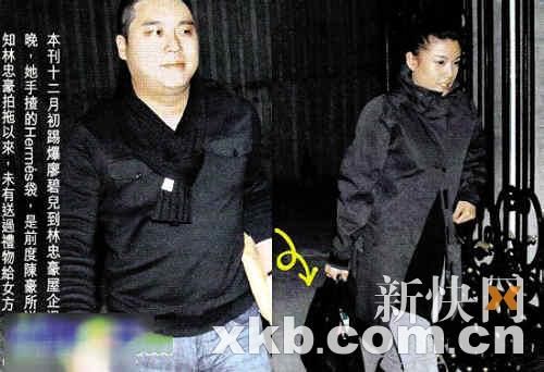 廖碧儿拿的名牌包包传言说是陈豪所送