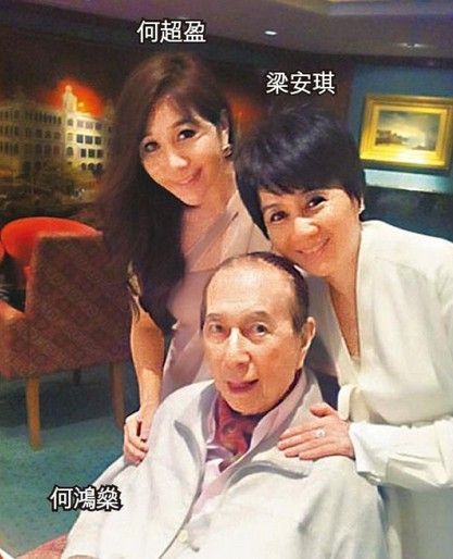 何超盈与父亲母亲合影