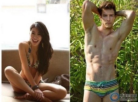 歌手蔡诗芸与男模