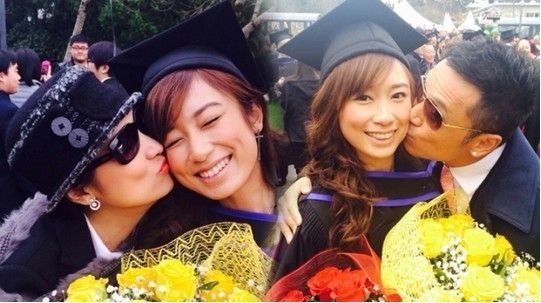 苗侨伟夫妇出席女儿苗彤毕业典礼