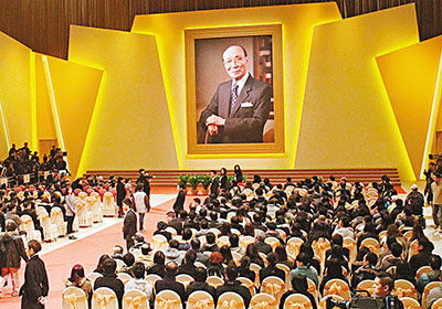 邵逸夫追思会昨天举行。彭子文 摄