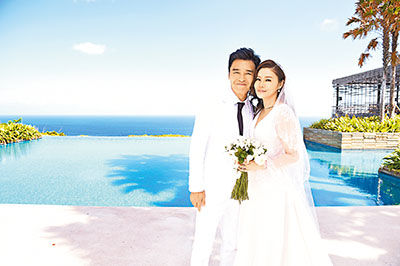 钟镇涛和范姜昨天举行婚礼