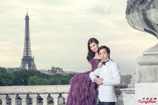 陈美妮与老公婚纱照