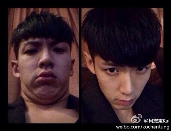 柯震东仰拍和正常角度