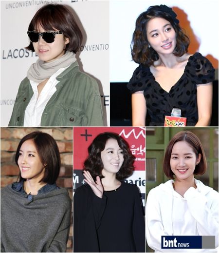 顺时针方向：孔孝真、李敏贞、朴敏英、 李素妍、孝敏