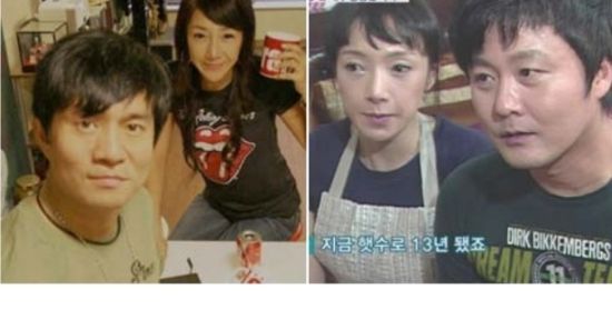 左为：COOL金成珠与妻子 右为：孔炯轸与妻妹