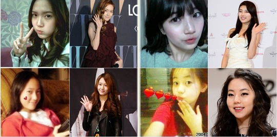 顺时针方向：jessica、秀智、昭熙、Krystal