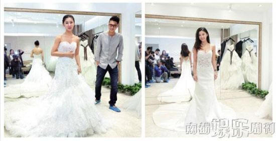 王雷、李小萌经过七年恋爱长跑终于喜结良缘，这一次他们向媒体开放婚纱拍摄过程。