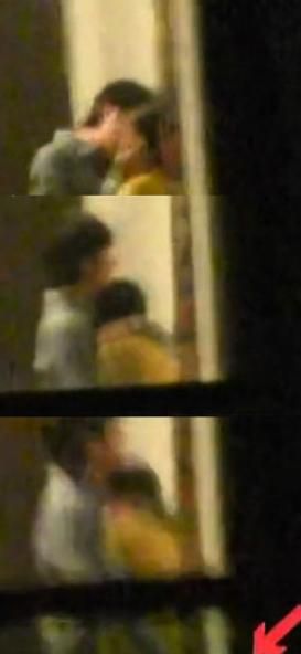 王大治与董洁海南行激吻 图片来源：视频截图