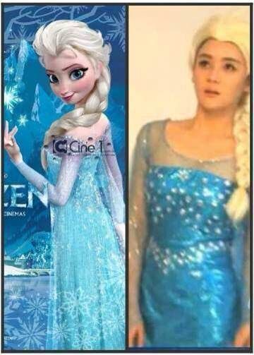 袁姗姗cos艾莎女王