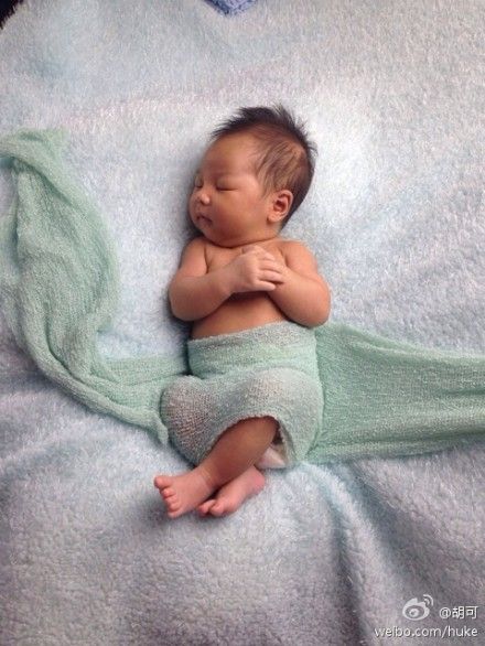 胡可小儿子“小鱼儿”