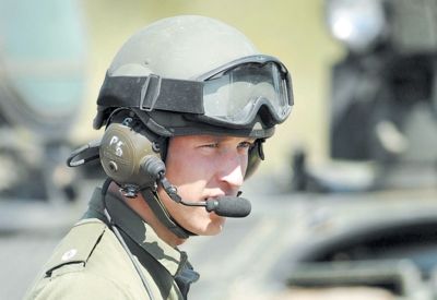 威廉王子在英格兰西南部的一个陆军基地参加训练