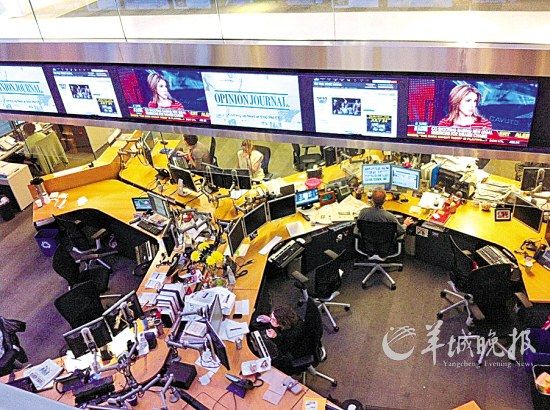 本报记者去年获邀进入纽约新闻集团内部参观时拍的图片
