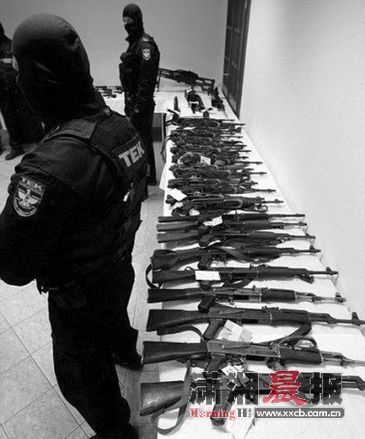 警方查获的枪支