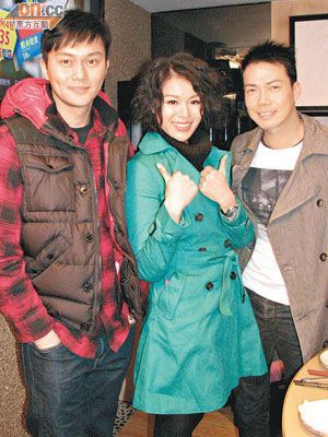 张智霖（左）、胡杏儿与谢天华希望《鱼》剧开拍续集