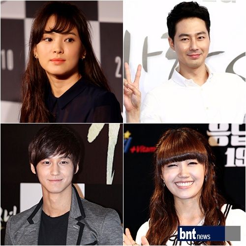 顺时针方向：宋慧乔、赵仁成、郑恩地、金汎