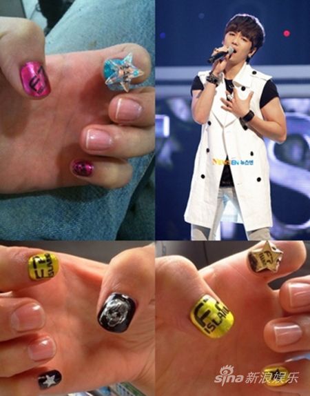 FTIsland成员李洪基美甲图