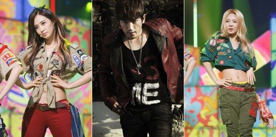 从左至右，Yuri、李玟雨、孝渊