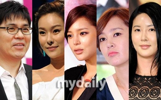 左起：金勇万、玄英、朴诗妍、李丞涓、张美仁爱