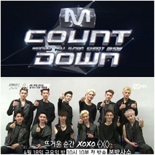 《M countdown》、《火热的瞬间xoxo EXO》