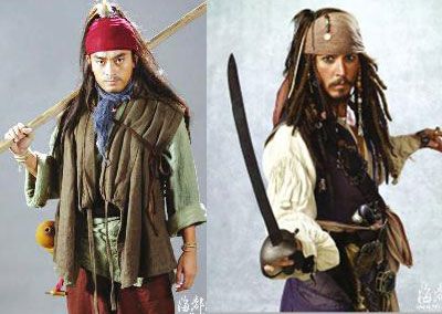 武松与杰克船长造型对比