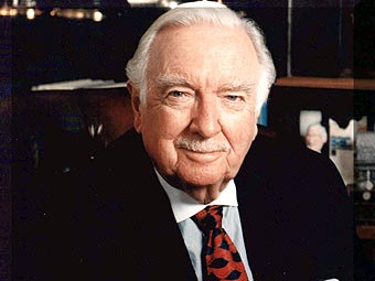 美国著名新闻主播沃尔特•克朗凯特逝世 