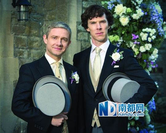 “夏洛克”和“华生”这张婚礼照片，被粉丝封为真正的“结婚照”。