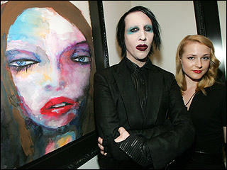 Manson和女朋友Evan Rachel Wood