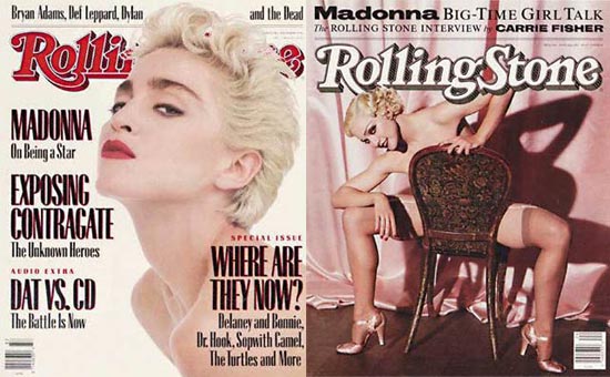 1987年的滚石杂志（左）、1991年的滚石杂志